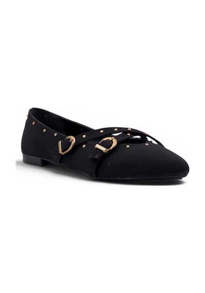 Shoes 0007 Zımba Detaylı Kadın Babet siyah