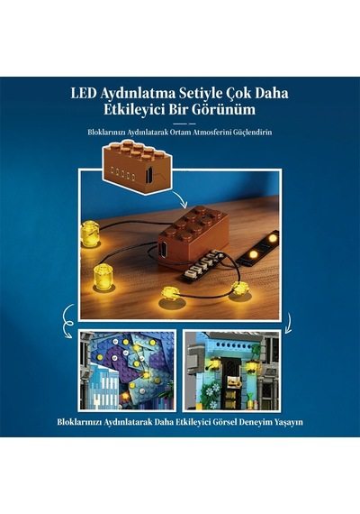 Reobrix Starry Night Cafe Wall Art 66702 Brick Yapım Seti