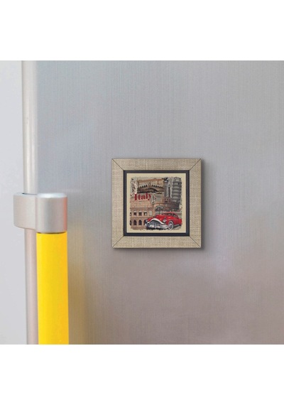 İtalya Görseli Baskılı Mdf Magnet 7x7 249