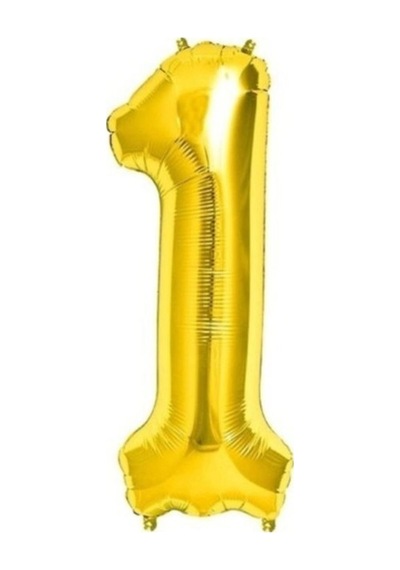 Rakam Folyo Balon 1 Rakamı Büyük Boy Balon Altın Sarısı /dore 100cm Sarı