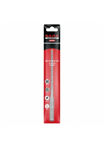 Sara S-723 Sds Plus Matkap Ucu 14 X 160 Mm, 2 Kesicili, Tungsten Karbür Uçlu