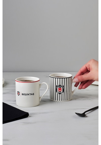 Karaca X Beşiktaş Lisanslı 2 Kişilik Çay Fincan Takımı 230 Ml Siyah