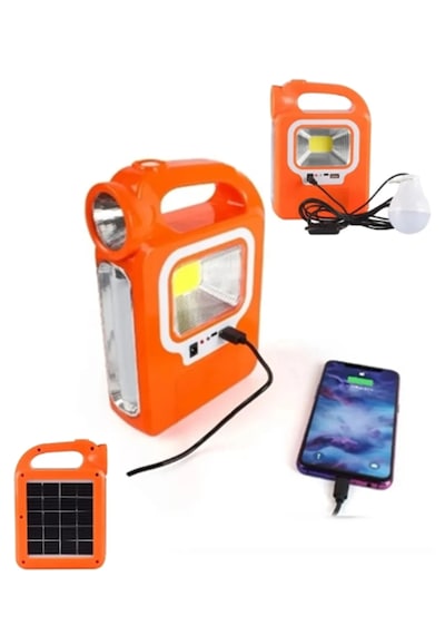 Hb-6399 Güneş Enerjili Solar Aydınlatma Ampullü Solar Set Işıldak