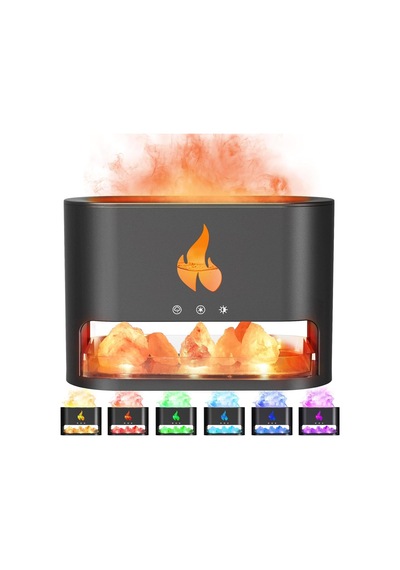 3d Alev Görünümlü Hava Nemlendirici Usb 250ml Himalaya Tuzlu Aroma Yayıcı Led Işıklı Hava Makinesi