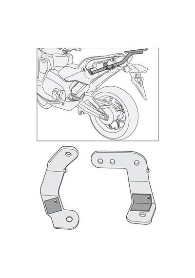 Gıvı 1127fz Honda Integra 750 14-15 Arka Çanta Taşıyıcı Tek Renk