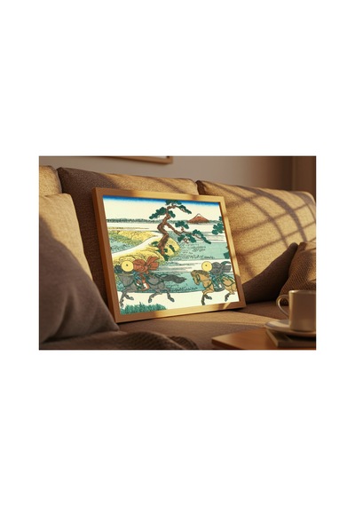 Hokusai Sumida Nehri Kıyısında Sekiya Köyü Çerçevesiz Poster 30x42 Cm A3 Tablo Japon Sanatı