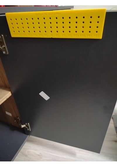 Çekmece Dolap Kapağı Kulp Delme Şablonu Delme Aparatı 18mm Sarı