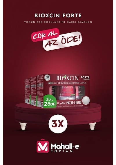 Forte Yoğun Saç Dökülmesine Karşı 3 Al 2 Öde Şampuan 300 Ml 3x3