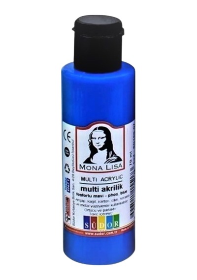 Multi Akrilik Fosforlu Boya Südor Mona Lisa 70ml - Renk Seçenekli Tek Şişe Mavi