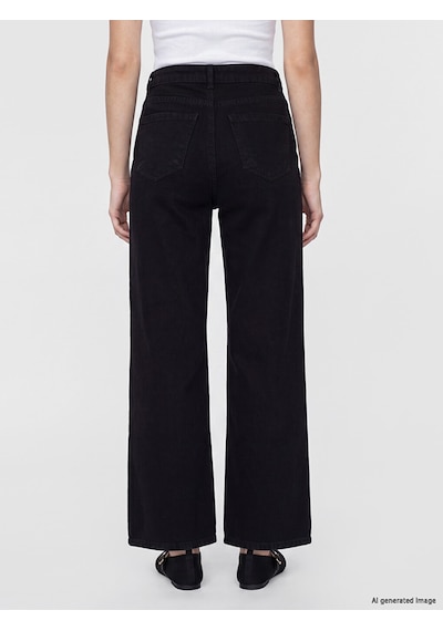 Lcw Modest Siyah Baggy Fit Kadın Jean Pantolon