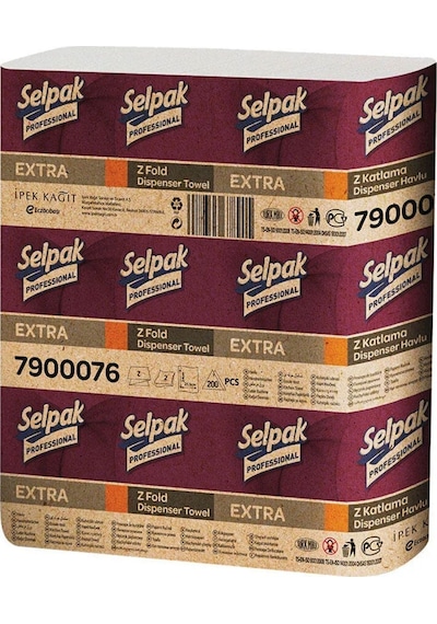 Extra Z Katlama Dispenser Havlu Peçete 200 Lü 12 Paket