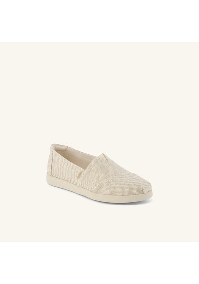 10023035 Champagne Espadril Kadın 10023035 Toms Alpargata Plus Champagne Glimmer Slub Canvas