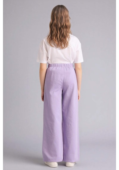 Defacto Wıde Leg Düz Paça Gabardin Pantolon Kız Çocuk G0607a826smpr143 Mor-pr143 Defacto Wıde Leg Düz Paça Gabardin Pantolon Kız Çocuk G0607a826smpr143 Mor-pr143