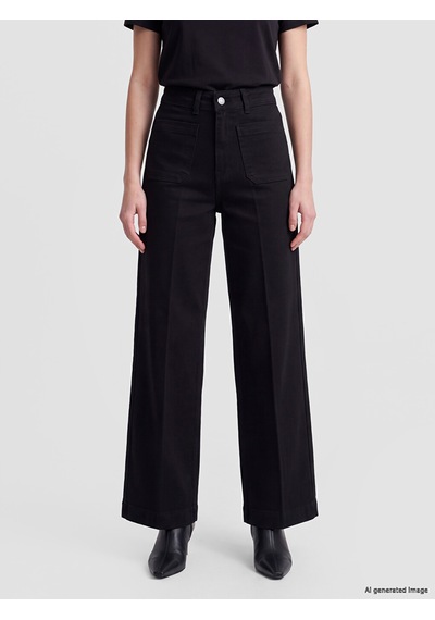 Lcw Jeans Siyah Yüksek Bel Culotte Kadın Jean Pantolon