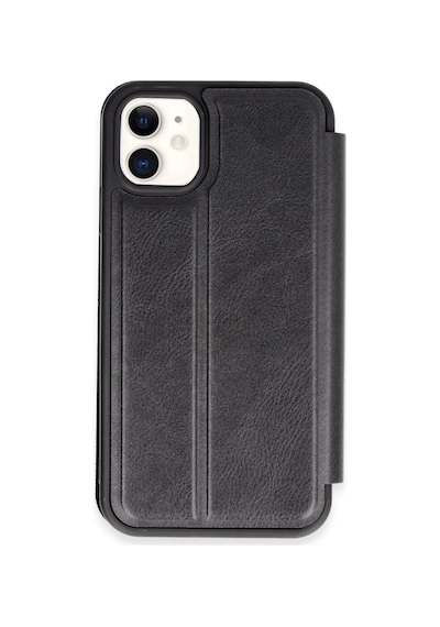 Apple Uyumlu iPhone 11 Kılıf Flip Cover Siyah,