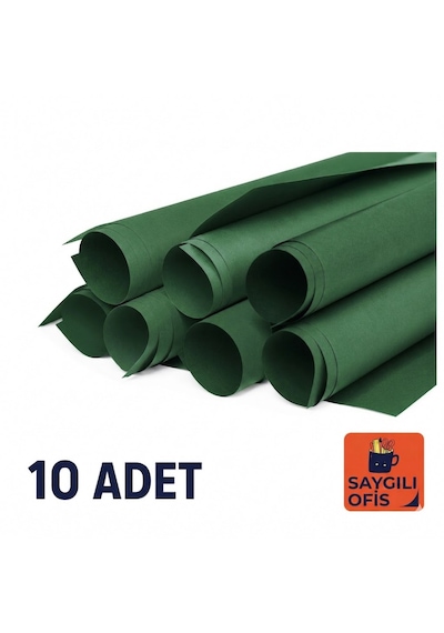 Saygılıofis Fon Kartonu 10 Lu Gri 50x70 Cm 1 Paket Yeşil Koyu