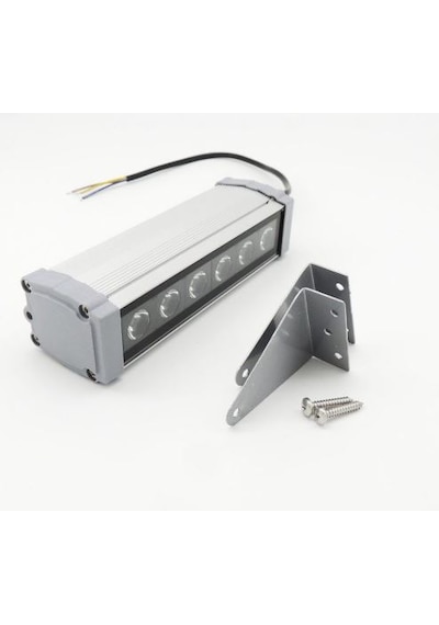 20 Cm Wallwasher Led Bina Dış Duvar Aydınlatma Boyama Mavi Işık Gri