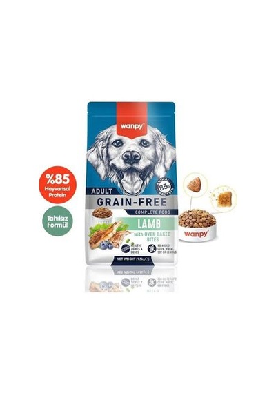 Tahılsız Kuzulu Yetişkin Köpek Maması 1,5 Kg Wanpy