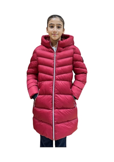 Benitto Kids Kız Çocuk Kapüşonlu Kışlık Şişme Mont 51338 Kırmızı