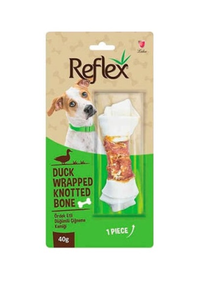 Ördek Eti Sargılı Düğümlü Köpek Çiğneme Kemiği 40 Gr 0.2M-Çok Renkli