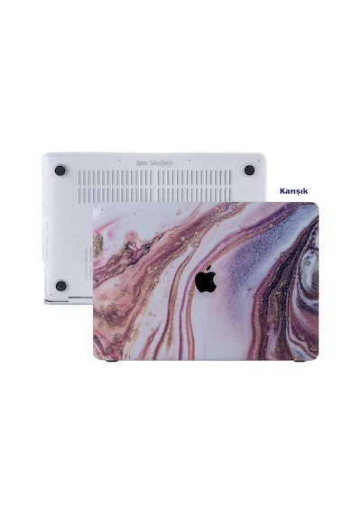 McStorey A1369 A1466 Apple Uyumlu MacBook Air ile Kılıf Mermer Glitter