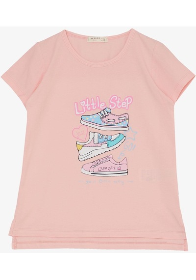 Breeze Kız Çocuk Taytlı Takım Renkli Ayakkabı Baskılı 5-10 Yaş, Pembe-pembe Pembe