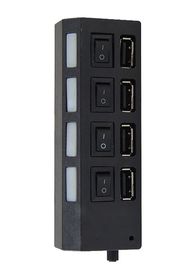 4 Port Usb 2.0 Çoklayıcı Çoğaltıcı Hub Anahtarlı Işıklı On Off Usb Swıtch