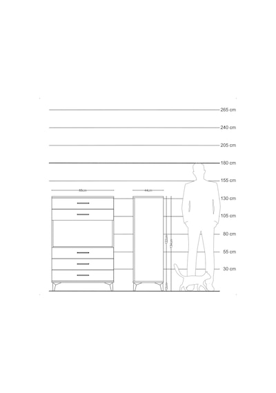 Hyperion Dolap Tek Raflı 5 Çekmeceli 88x44x134 Aytaşı-antrasit Aytaşı Hyperion Dolap Tek Raflı 5 Çekmeceli 88x44x134 Aytaşı-antrasit Aytaşı