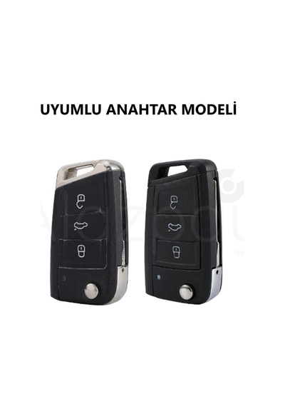 Volkswagen Polo Golf T-roc T-cross Passat Jetta Taigo Tiguan Parlak Tpu Anahtar Kılıfı Krom