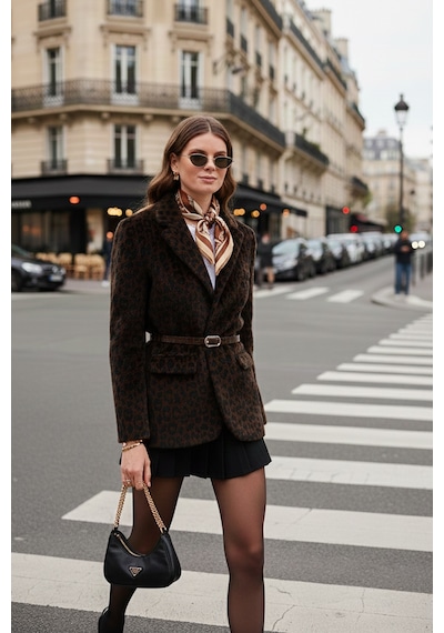 Lela Leopar Desenli Regular Fit Kemer Detaylı Peluş Dokulu Blazer Bayan Ceket 6839614 Kahve Lela Leopar Desenli Regular Fit Kemer Detaylı Peluş Dokulu Blazer Bayan Ceket 6839614 Kahve