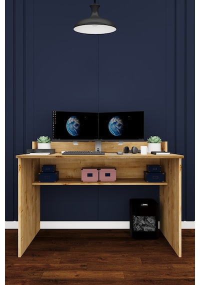 Asra Trend Çalışma Masası ÇM-01 %100 MDF Bilgisayar Masası Safir Meşe