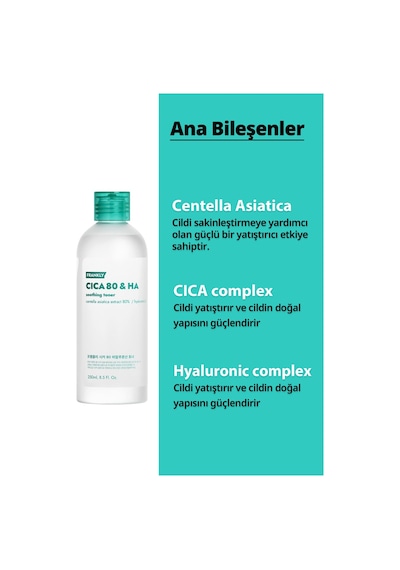 Frankly %80 Cica İçeren Hassas Ciltler İçin Yatıştırıcı Ve Nemlendirici Tonik 260 ML