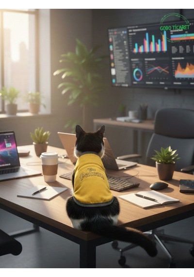 Sarı The Patron Yazılı Kedi Ve Köpek Kıyafeti Tişörtü Elbisesi Medium/m/beden 2