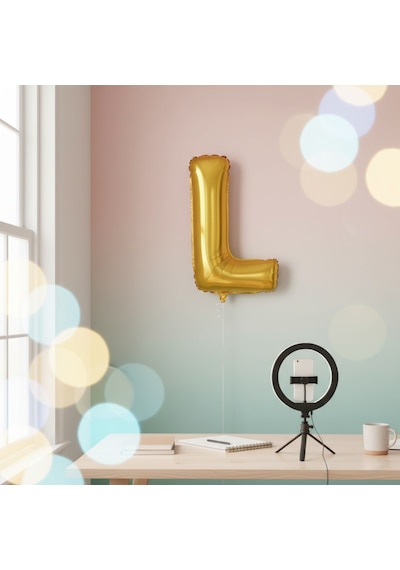Runaway L Harf Folyo Balon 1m Parti Ve Dekor Çok Renkli