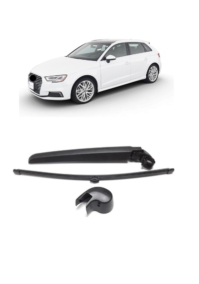 Audi A3 2013-2020 Arka Cam Silecek Kolu Ve Süpürgesi Kapak Takımı 8v3955407
