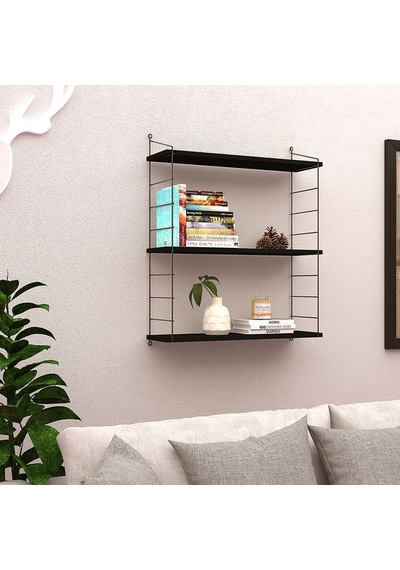 Endpa Armoni 3 Raflı Set 20x72 Cm Siyah