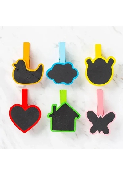 Hubrendy Emin Desenli Notlu Ahşap Mandal 6'lı Set - 10 Paket