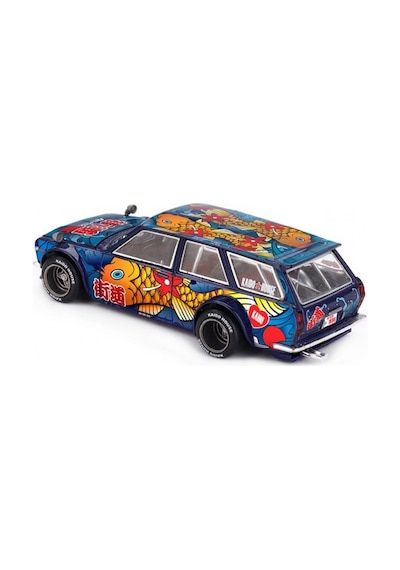 Mini Gt X Kaido House Datsun Kaıdo 510 Wagon Koi Wagon V1 Khmg248 1:64 Model Araba Yaklaşık 7 Cm
