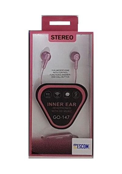 Kulaklık Mikrofonlu Escomgold Go-147 Pembe Standart