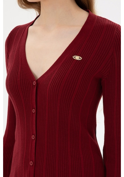 U.s. Polo Assn. Kadın Bordo Hırka Triko 50313580-vr014 Bordo