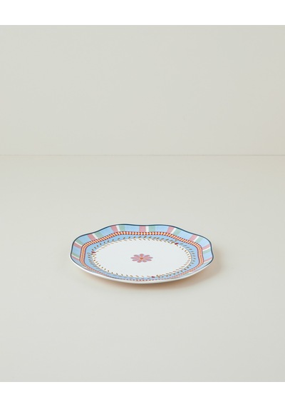 English Home Timeless Botanica New Bone Pasta Tabağı 20 Cm Pembe - Mavi