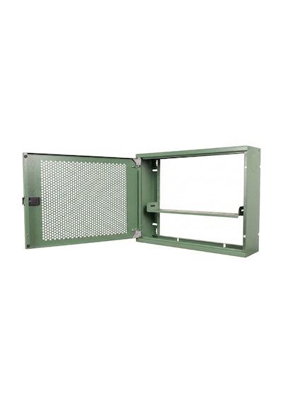 Alfafonet Wifi Box 450 Duvar Tipi Modem Ve Wifi Kutusu 450x120x350 Mm Yeşil Perfore Metal Kapak Montajlı