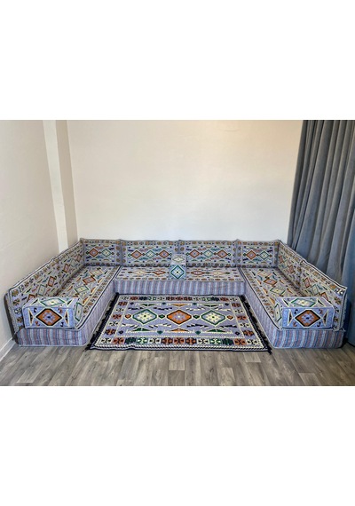 Coton Şark Köşesi 20 Cm Kalınlığında Minder Takımı Gri