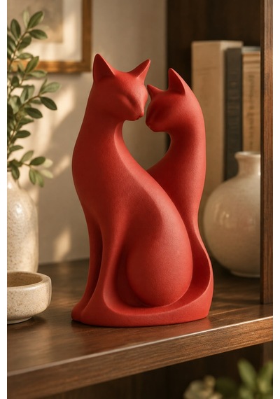 Kedi Çifti Biblo Minimalist Dekorasyon 88473863