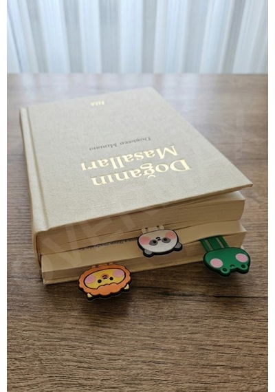 Eğlenceli Hayvan Figürlü Kitap Ayracı Seti 14'lü Renkli Kawaii Tasarım Okuma Ayracı 14'lü Set - 882824174