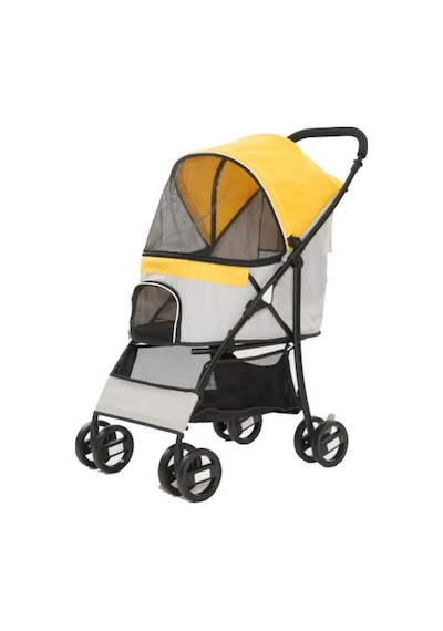 Eurodog - 247 - Katlanabilir Köpek Arabası Sarı - Csmo-tex - 67x47x98 Cm