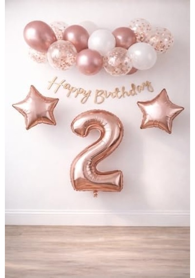 2 Yaş Rose Gold Konsept Doğum Günü Seti 256