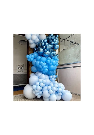 Minik Krom Balon Mavi 20 Adet 418