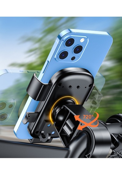 Bisiklet Scooter Atv Poşet Askılıklı Otomatik Tuşlu Motorsiklet Gidon Bağlantılı Telefon Tutucu