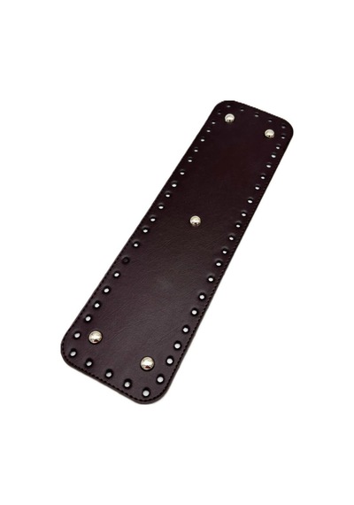 Çanta Aksesuar Suni Deri Koyu Kahve Renk 35x10 Cm Dikdörtgen Çanta Tabanı Gümüş Aparatlı Diğer